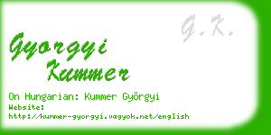 gyorgyi kummer business card